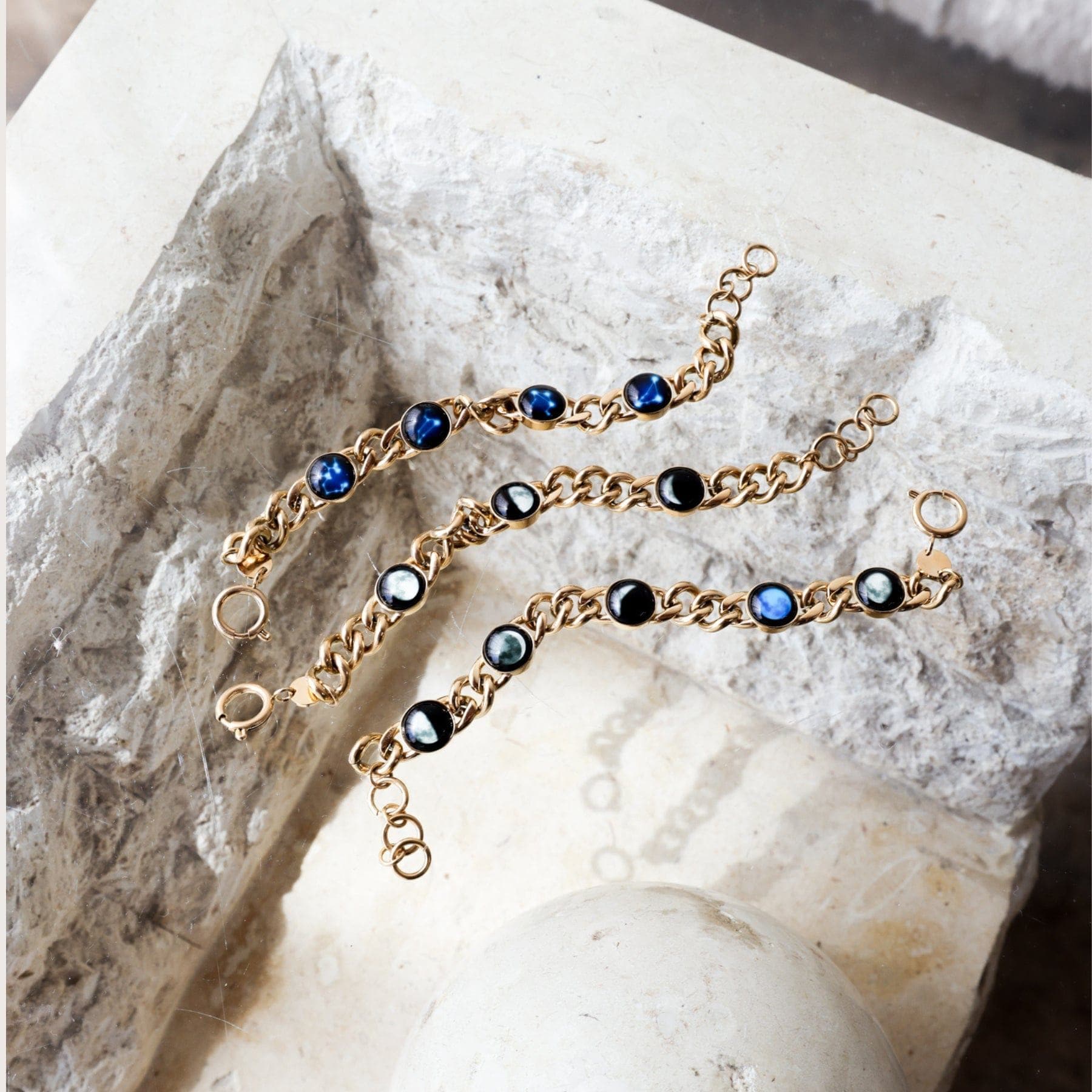 Five Moon Pleiades Bracelet in Gold - Image 4