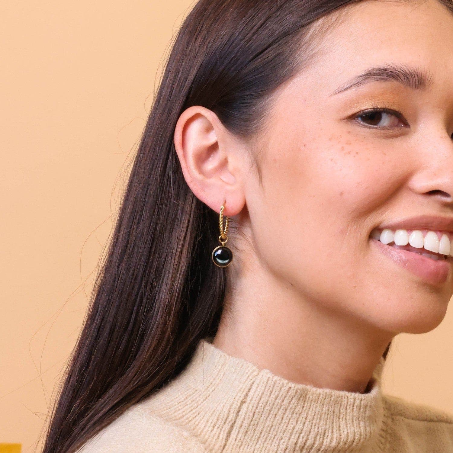 The Carina Hoops in Gold - Image 4